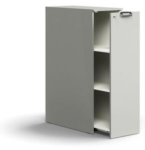 AJ Produkty Výsuvná skříňka QBUS, pravá, s úchytkou, 1250x400x800 mm, světle šedá