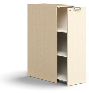 AJ Produkty Výsuvná skříňka QBUS, pravá, s úchytkou, 1250x400x800 mm, bříza