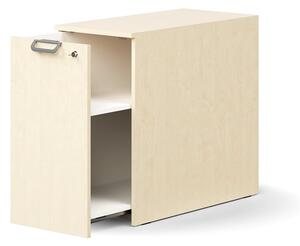 AJ Produkty Výsuvná skříňka QBUS, levá, s úchytkou, 740x400x800 mm, bříza