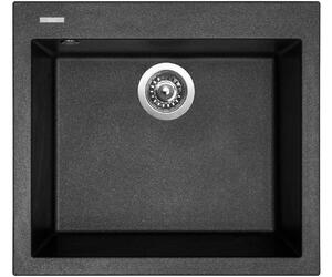 Granitový dřez Sinks CUBE 560 Metalblack + Dřezová baterie Sinks MIX 4000 P Metalblack