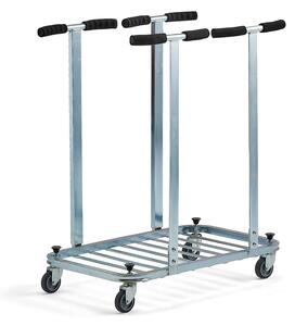 AJ Produkty Stojan na odpadkové pytle 2x 125 l, pozinkovaný