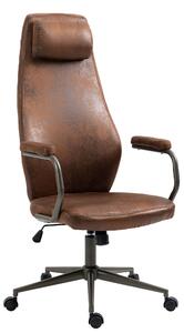 Kancelářská židle Pocatello v industriálním stylu ~ koženka - Cognac antik