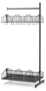 AJ Produkty Šatní stěna TRÅD, přídavná sekce, 900x2000 mm, tmavě šedá