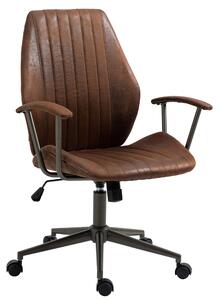 Kancelářská židle Nampa v industriálním stylu ~ koženka - Cognac antik