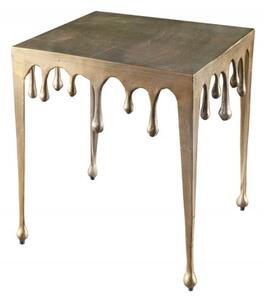 (3220) LIQUID LINE L design odkládací stolek zlatý 50cm
