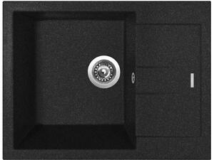 Granitový dřez Sinks AMANDA 650 Granblack + Dřezová baterie Sinks RETRO CASANOVA lesklá