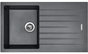 Granitový dřez Sinks PERFECTO 860 Titanium + Dřezová baterie Sinks RETRO 54 lesklá