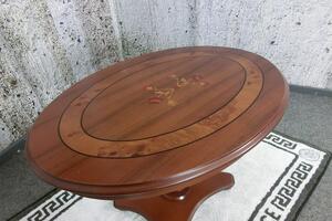 (3258) TAVOLO INTARSIO oválný stolek ořech