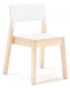 AJ Produkty Dětská židle LOVE, výška 380 mm, bříza, bílá