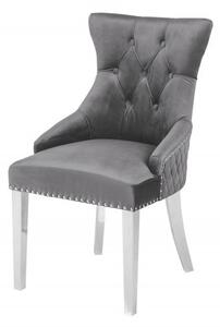 (3272) LÖWENKOPF luxusní stylová židle samet šedá