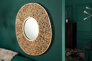 (3277) LEAF design zrcadlo L 112cm zlatá