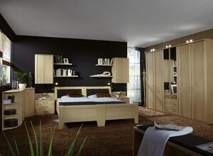 Moderní ložnice s oddělenými lůžky LUXOR zlatý javor