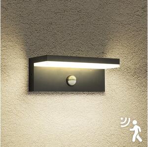 Brilagi-LED Venkovní nástěnné svítidlo se senzorem TESSI LED/10W/230V černá IP54