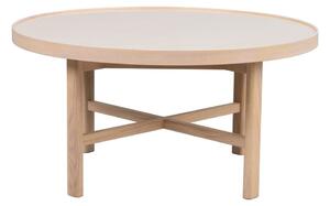 Kulatý konferenční stolek s keramickou deskou v přírodní barvě 90x90 cm Marsden – Rowico