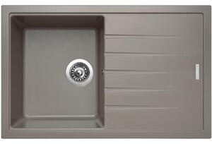 Granitový dřez Sinks BEST 780 Truffle + Dřezová baterie Sinks MIX 35 PROF S chrom