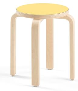 AJ Produkty Dětská stolička DANTE, výška 380 mm, bříza/žlutá
