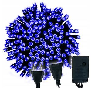 BERGE LED vánoční řetěz - 60LED - 5M - IP20 - 8 funkcí - modré