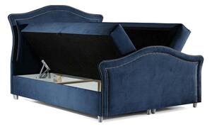 (3373) ANNA luxusní boxspring postel 160x200cm modrá