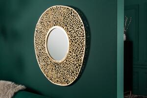 (3278) LEAF design zrcadlo S 76cm zlatá