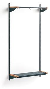 AJ Produkty Šatní stěna JEPPE, 1790x900x300 mm, dub/modrá