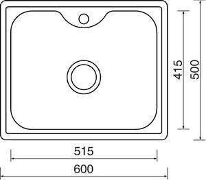 Nerezový dřez Sinks BIGGER 600 V 0,8mm matný + Dřezová baterie Sinks RETRO 54 lesklá