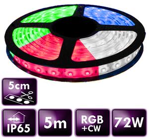 BERGE LED pásek - SMD 5050 - RGB+CW - 5 m - 60 LED/m - 14,4 W/m - IP65