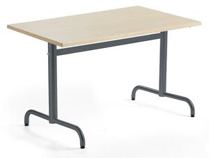 AJ Produkty Stůl PLURAL, 1200x800x720 mm, akustická HPL deska, bříza, antracitově šedá