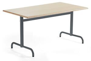 AJ Produkty Stůl PLURAL, 1400x800x720 mm, akustická HPL deska, bříza, antracitově šedá