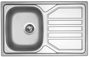 Nerezový dřez Sinks OKIO 800 V 0,7mm matný + Dřezová baterie Sinks baterie CASPIRA chrom