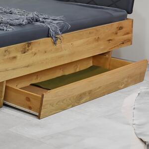 Dřevěná postel dub s možností odkládacího prostoru 180 x 200 cm