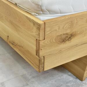Dřevěná postel dub s možností odkládacího prostoru 180 x 200 cm