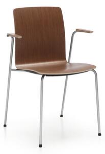 ProfiM - Židle COM K12H přírodní dýha s područkami