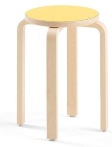 AJ Produkty Dětská stolička DANTE, výška 460 mm, bříza/žlutá