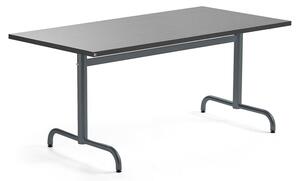 AJ Produkty Stůl PLURAL, 1400x800x720 mm, linoleum, tmavě šedá, antracitově šedá
