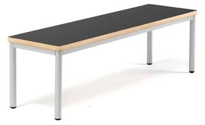 AJ Produkty Lavice BURÅS, bez opěradla, 1510x420, černá, stříbrná
