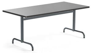 AJ Produkty Stůl PLURAL, 1600x800x720 mm, linoleum, tmavě šedá, antracitově šedá
