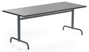 AJ Produkty Stůl PLURAL, 1800x800x720 mm, linoleum, tmavě šedá, antracitově šedá