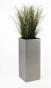 EKV Květináč sklolaminát Berni (100cm) stříbrný lesklý