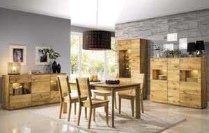 Dubový nábytek z masivu do obývacího pokoje a jídelny - DALLAS 3 dub olejovaný