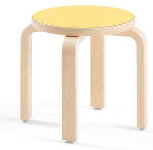 AJ Produkty Dětská stolička DANTE, výška 310 mm, bříza/žlutá