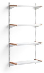 AJ Produkty Regál na boty JEPPE, 4 police, 1790x900x300 mm, dub/bílá