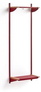 AJ Produkty Šatní stěna JEPPE, 1790x600x300 mm, dub/červená