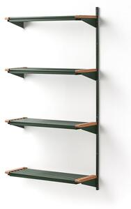 AJ Produkty Regál na boty JEPPE, přídavná sekce, 4 police, 1790x900x300 mm, dub/zelená