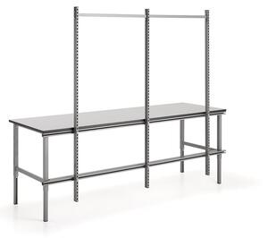 AJ Produkty Zadní rám ke stolu MOTION s manuálním polohováním, se 3 sloupky, D 2500 mm