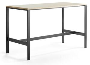 AJ Produkty Stůl VARIOUS, 1800x800 mm, výška 1050 mm, černé nohy, bříza
