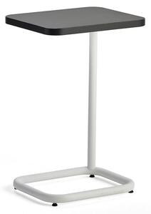 AJ Produkty Stolek na notebook STANDBY, 425x350x647 mm, bílý, černá deska