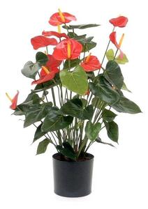 MF Umělá rostlina Anthurie (80cm) červená