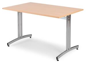 AJ Produkty Stůl SANNA, 1200x800x720 mm, chrom/buk