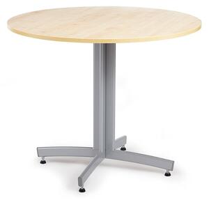 AJ Produkty Kulatý stůl SANNA, Ø900x720 mm, stříbrná/bříza