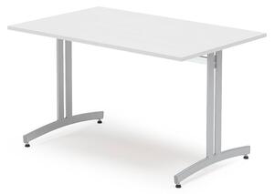 AJ Produkty Stůl SANNA, 1200x800x720 mm, stříbrná/bílá